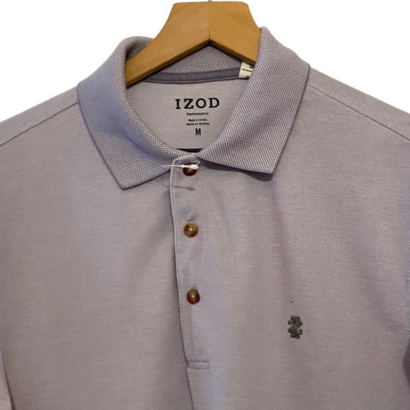 NWOT IZOD Performance Short Sleeve Polo Shirt SZ Medium Light Purple Preppy - Picture 2 of 10